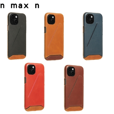 【n max n 台灣設計品牌】iPhone15 經典系列- 全包覆式手機皮革套-五色任選