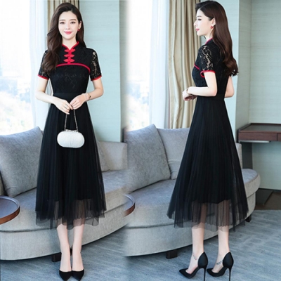 【韓國K.W.】韓國設計愜意舒適短袖洋裝