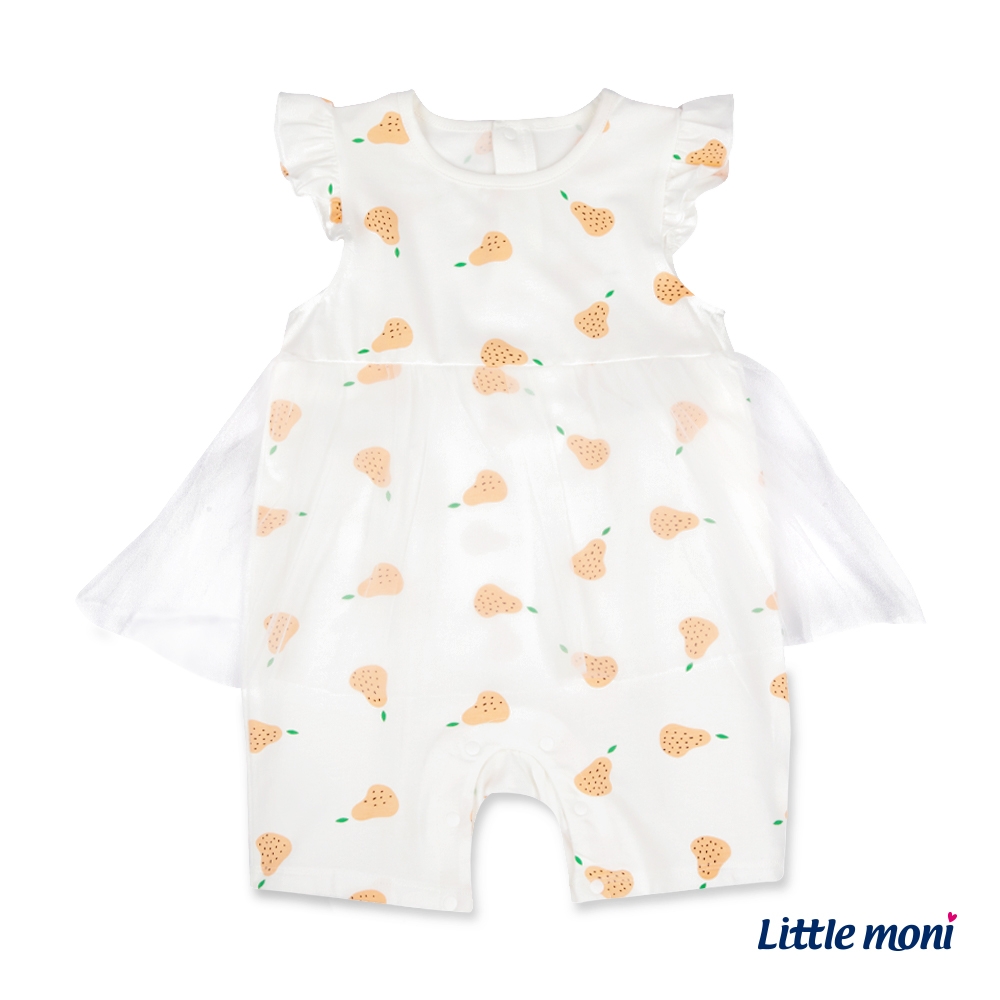 【Little moni】嬰兒繽紛印花水梨遊戲褲連身裝(66~90CM)