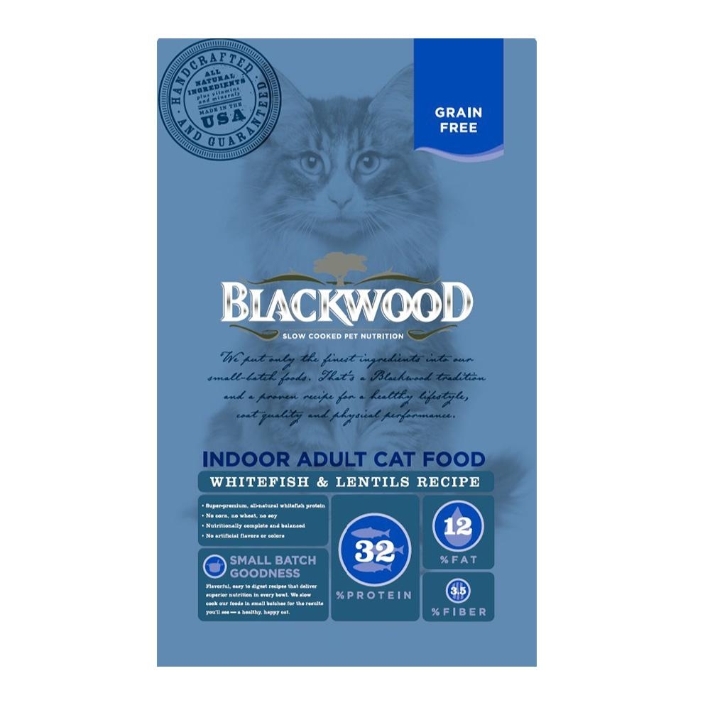 BlackWood 柏萊富 極鮮無穀 室內成貓配方(白鮭魚+扁豆)13.23磅