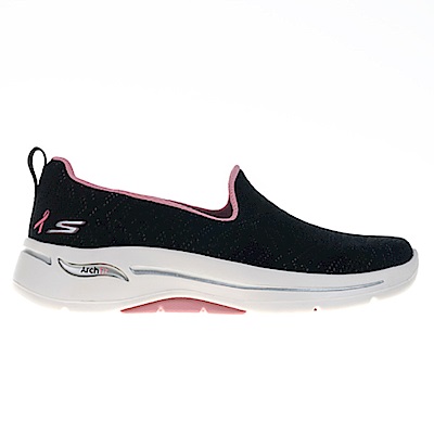 Skechers GoWalk Arch Fit Bca [896263WBKPK] 女 健走鞋 休閒 寬楦 緩震 黑粉