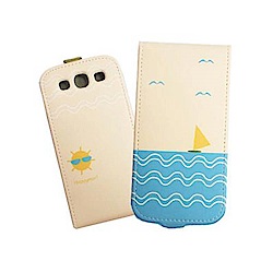 HAPPYMORI SAMSUNG GALAXY S3 海洋帆船 掀蓋式皮套