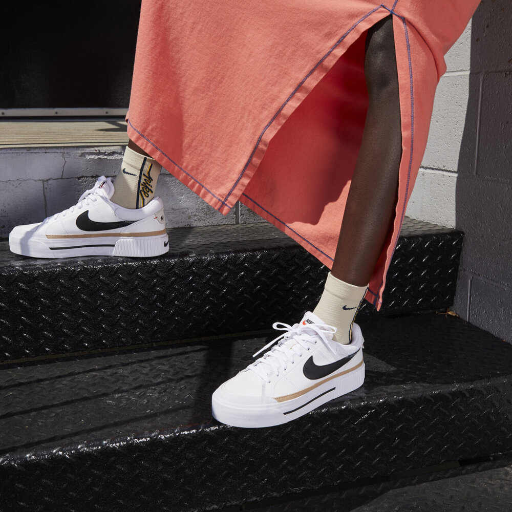 Nike Wmns Court Legacy Lift [DM7590-100] 女休閒經典復古厚底穿搭白
