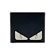 FENDI BUGS系列 眼睛造型拚色牛皮八卡短夾(7M0169-黑/紅) product thumbnail 1