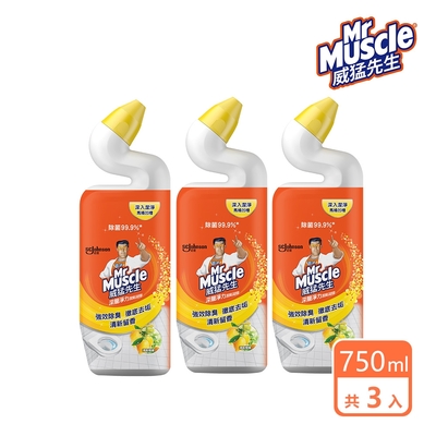 3入組 | 威猛先生 深層淨力潔廁凝膠-清新檸檬750ml