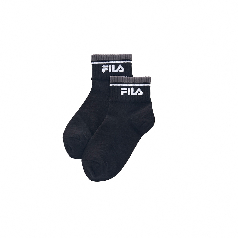 FILA 基本款薄底短襪-黑色 SCY-1003-BK