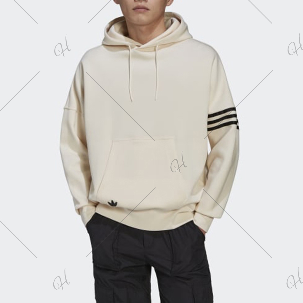 adidas 上衣 男款 長袖上衣 帽T 運動 三葉草 國際碼 NEW C HOODIE 白 HM1870