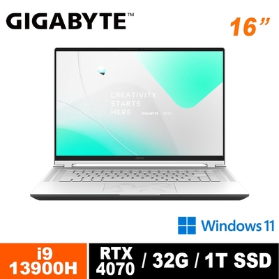 技嘉 AERO 16 OLED BSF-A3TW964SP 16吋創作者筆電 (i9-13900H/RTX 4070/OLED 4K/32G/1TB SSD/Win11 Pro/UHD)