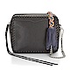 REBECCA MINKOFF Chase 黑色銀鍊流蘇皮革相機包 product thumbnail 1