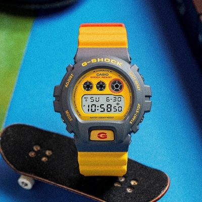 CASIO 卡西歐 G-SHOCK 復刻1994彩色運動電子錶 迎春好禮 DW-6900Y-9