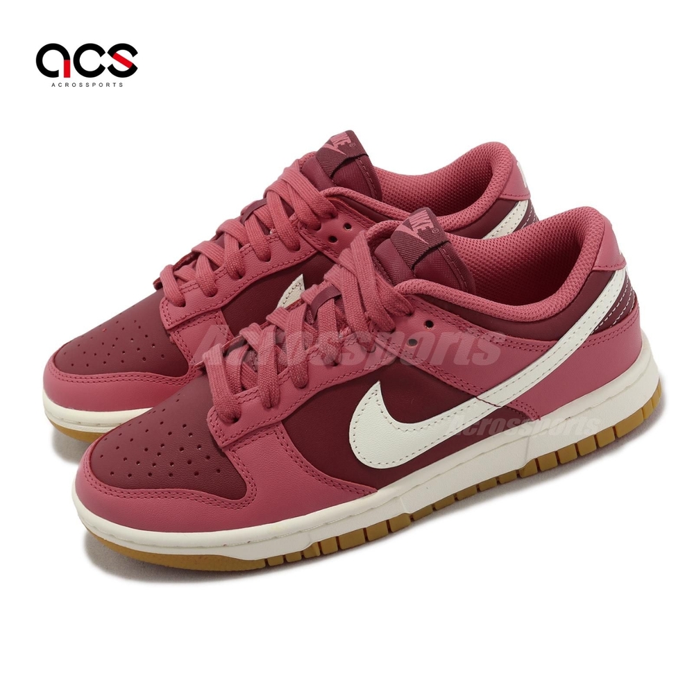 Nike 休閒鞋Wmns Dunk Low 女鞋粉紅白膠底Desert Berry DD1503-603