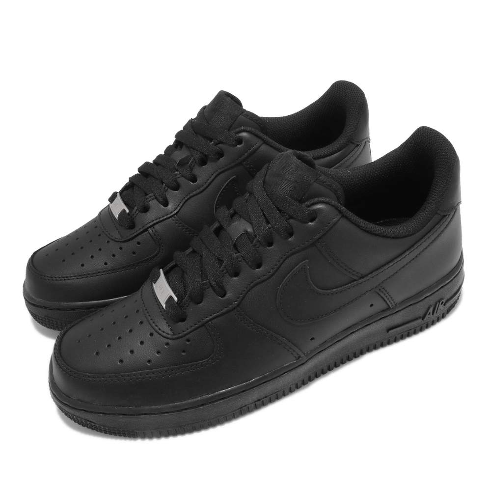 Nike 休閒鞋 Air Force 1 07 運動 男鞋 經典款 AF1 皮革 簡約 穿搭 全黑 CW2288001