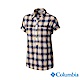 Columbia 哥倫比亞 女款-純棉短袖半開襟襯衫-黃藍格紋UAR25500YH product thumbnail 1