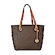 MICHAEL KORS JET SET ITEM印花LOGO PVC皮革雙袋肩背包(深咖 product thumbnail 1