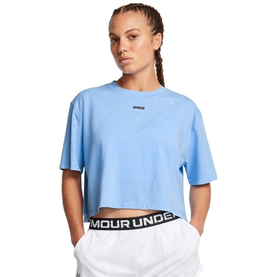 【UNDER ARMOUR】UA 女 WASH LOGO 短版T-Shirt_1389158-465