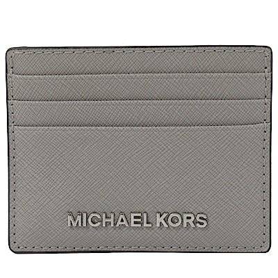 MICHAEL KORS Jet Set 簡易式防刮牛皮卡夾(珍珠灰)