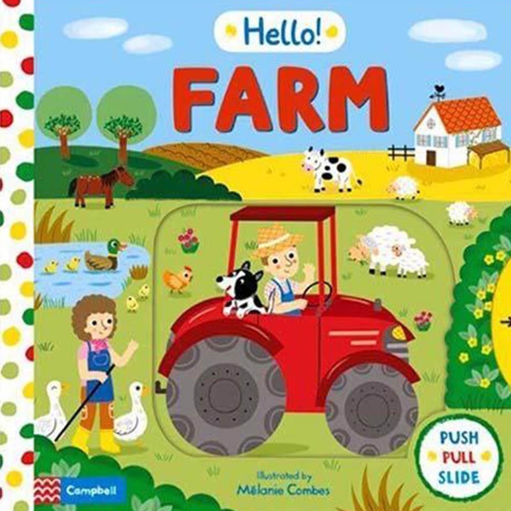 Hello Farm 哈囉!農場硬頁操作推拉書 | 拾書所