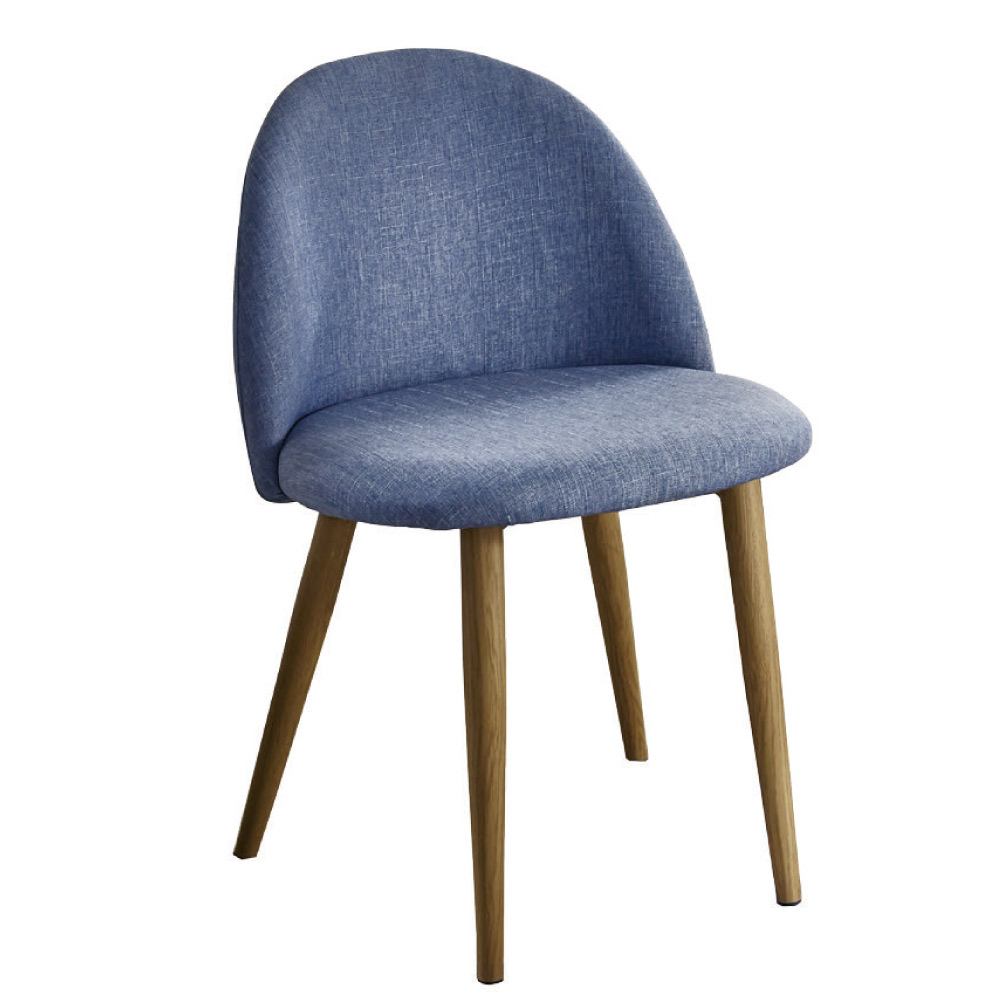 文創集 艾基時尚亞麻布造型餐椅組合(二入組＋四色可選)-48x48x78cm免組