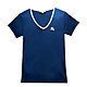 【BURBERRY 巴寶莉】8035602 經典LOGO短袖V領女款棉質拚色T恤(藍色) product thumbnail 1