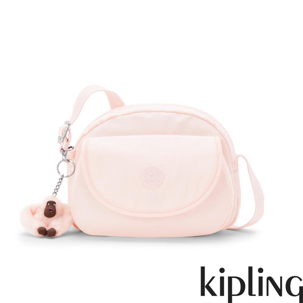 Kipling 優雅輕柔粉翻蓋側背小包-STELMA