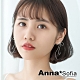 AnnaSofia 細線不對稱綁結 中大型925銀針耳針耳環(銀系) product thumbnail 1