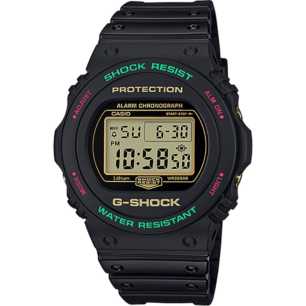 CASIO 卡西歐 G-SHOCK 聖誕節版 數位顯示手錶(DW-5700TH-1)