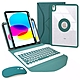 Powerway For iPad 10代(10.9吋)專用圓雅型藍牙鍵盤/皮套/保護殼(送同色無線滑鼠) product thumbnail 8