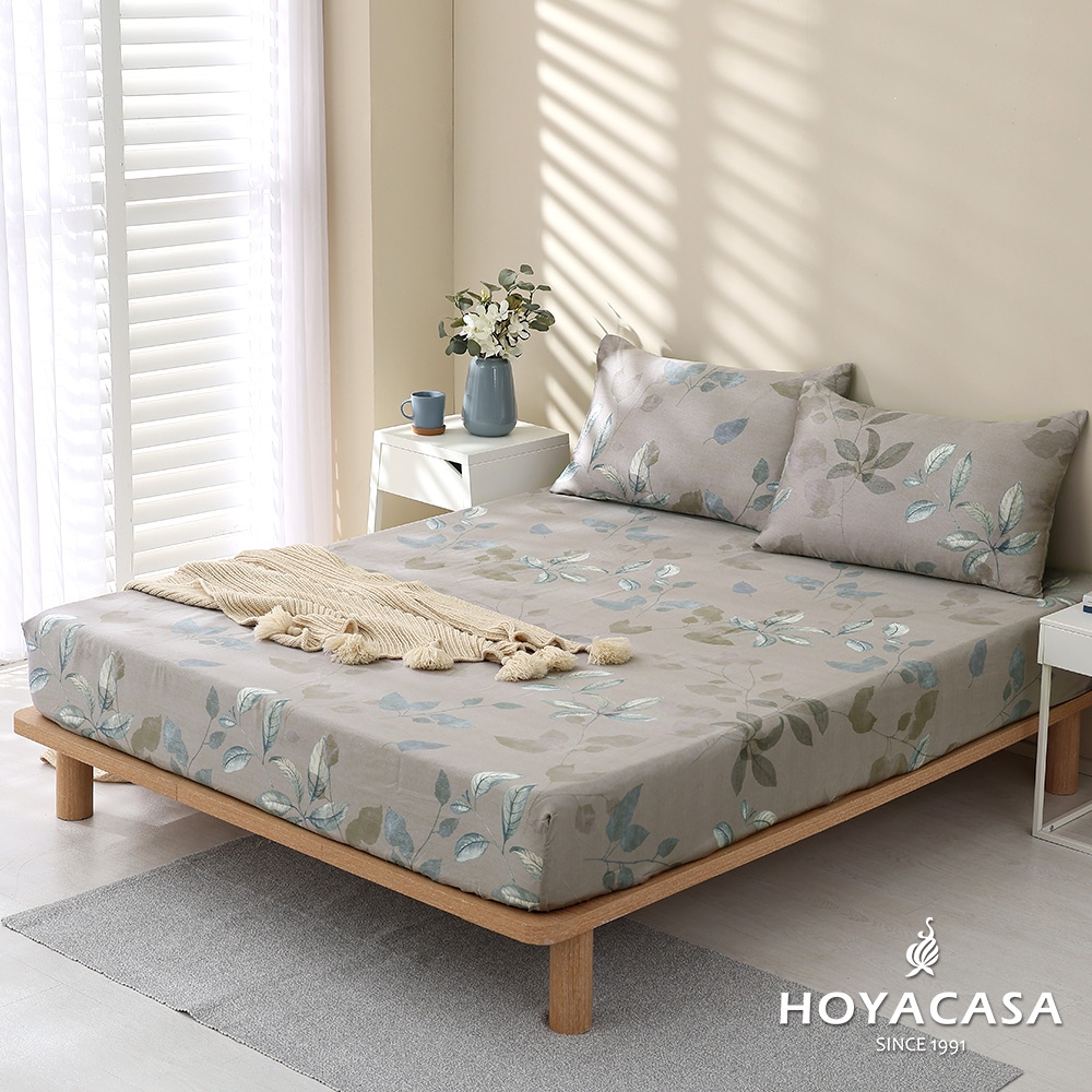 HOYACASA 100%天絲枕套床包三件組- 秋色未央(雙人)