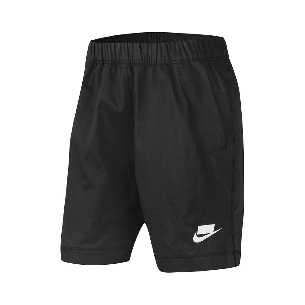 Nike 短褲 NSW Shorts 運動休閒 女款 純棉帆布 寬鬆 膝上 基本款 黑 白 CZ1428-010