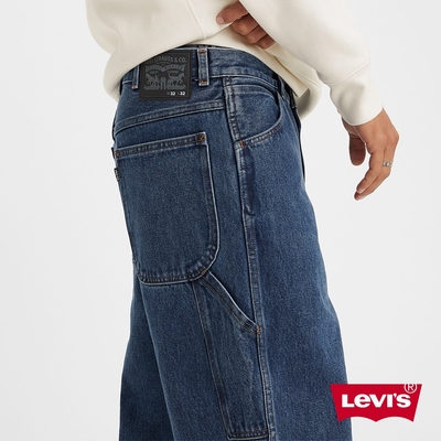 Levis 滑板系列 木匠工作風牛仔寬褲 / 精工中藍染石洗