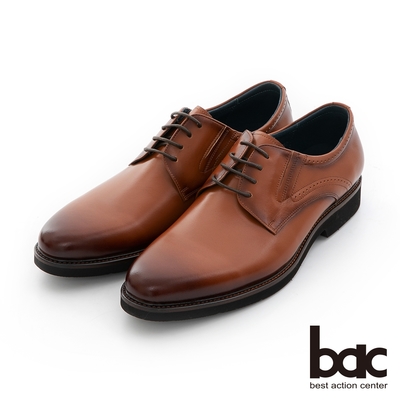 【bac】超輕量系列 自信綁帶輕量真皮紳士鞋-棕