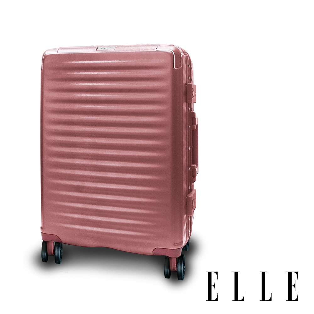 ELLE Louvre-羅浮宮系列-24吋輕量PC材質行李箱-維梅爾玫瑰  EL31258