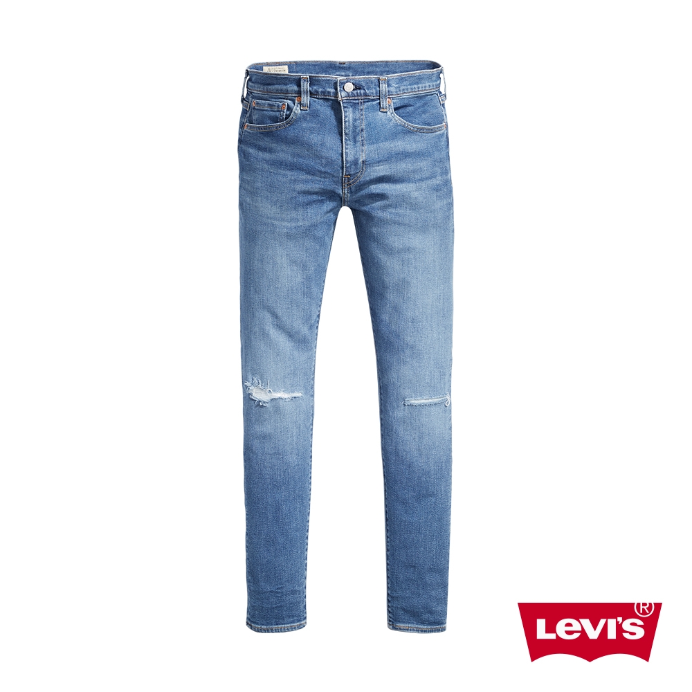 Levis 男款 上寬下窄 512低腰修身窄管牛仔褲 FLEX超彈力布料 刷破