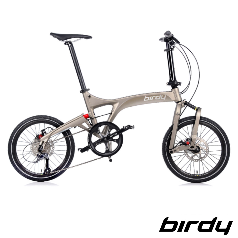 birdy new birdyⅢ Standard Disc 9SP 9速18吋碟煞前後避震折疊車/鳥車-平光閃銀