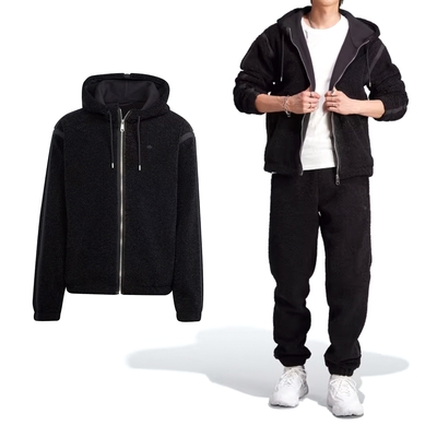 Adidas P ESS Fleece JKT 男款 黑色 運動 休閒 長袖 連帽 外套 II5807