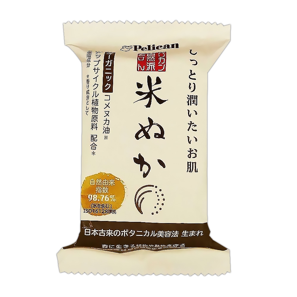 日本Pelican 自然派米糠煥白美肌皂100g