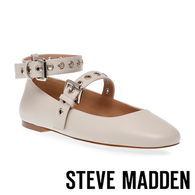 STEVE MADDEN-MACBETH 扣帶繞踝瑪莉珍鞋-米杏色