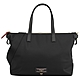 BALLY EMBETH 經典品牌LOGO素色尼龍手提斜背兩用托特包(黑) product thumbnail 1