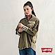 Levis 女款 襯衫外套 寬鬆版型 深淺拼接 下擺毛邊設計 product thumbnail 1