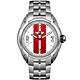 MINI Swiss Watches 石英錶 45mm 白底紅條錶面 不銹鋼錶帶 product thumbnail 1