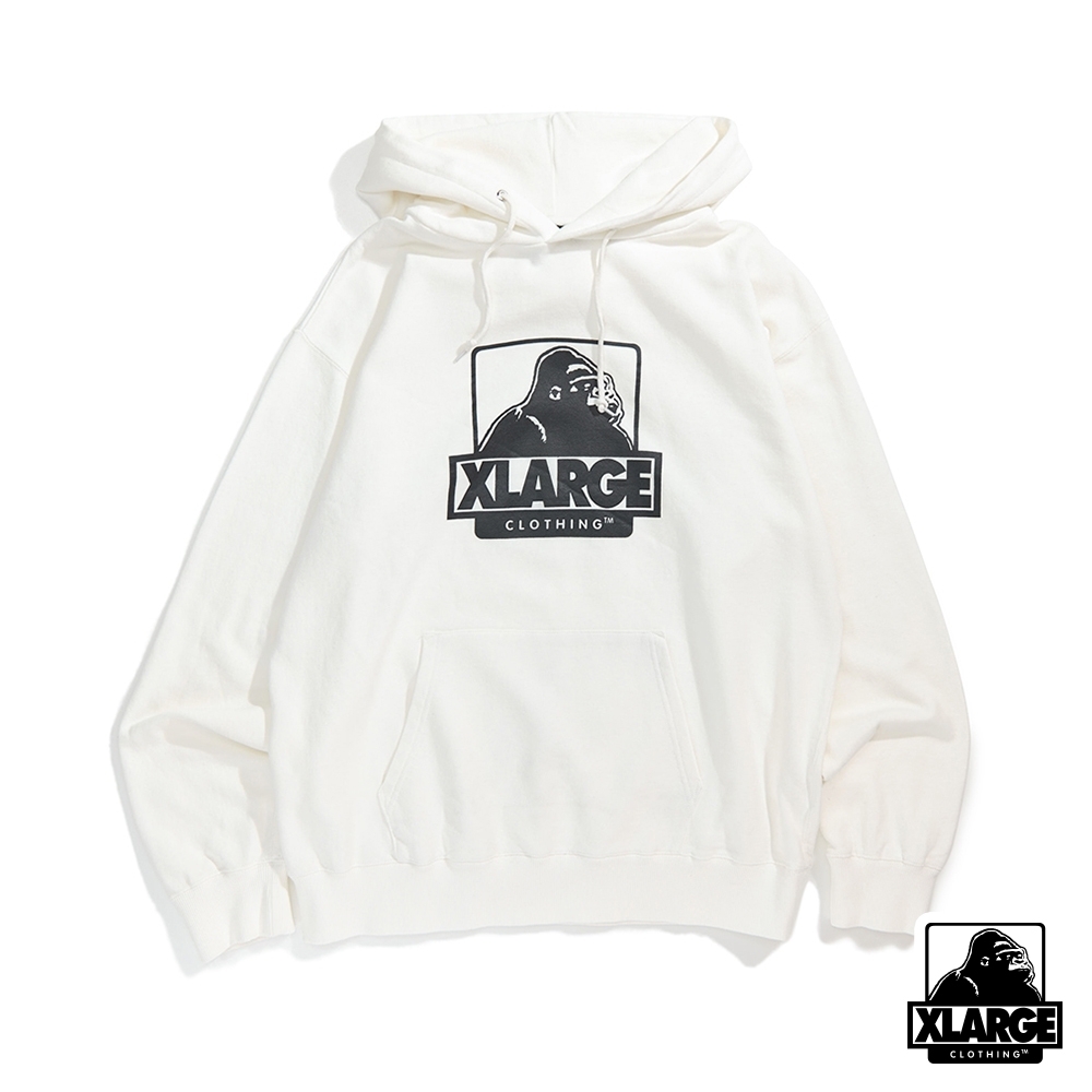 XLARGE OG PULLOVER HOODED SWEAT連帽上衣-白