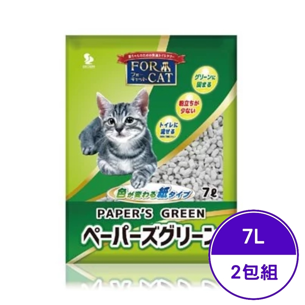 日本FOR CAT-變色凝結紙砂-無香 7L (2包組)