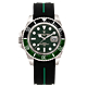 Valentino Coupeau 范倫鐵諾 古柏 左冠雪碧雙色陶瓷水鬼腕錶 (銀色/綠面/膠帶) product thumbnail 1