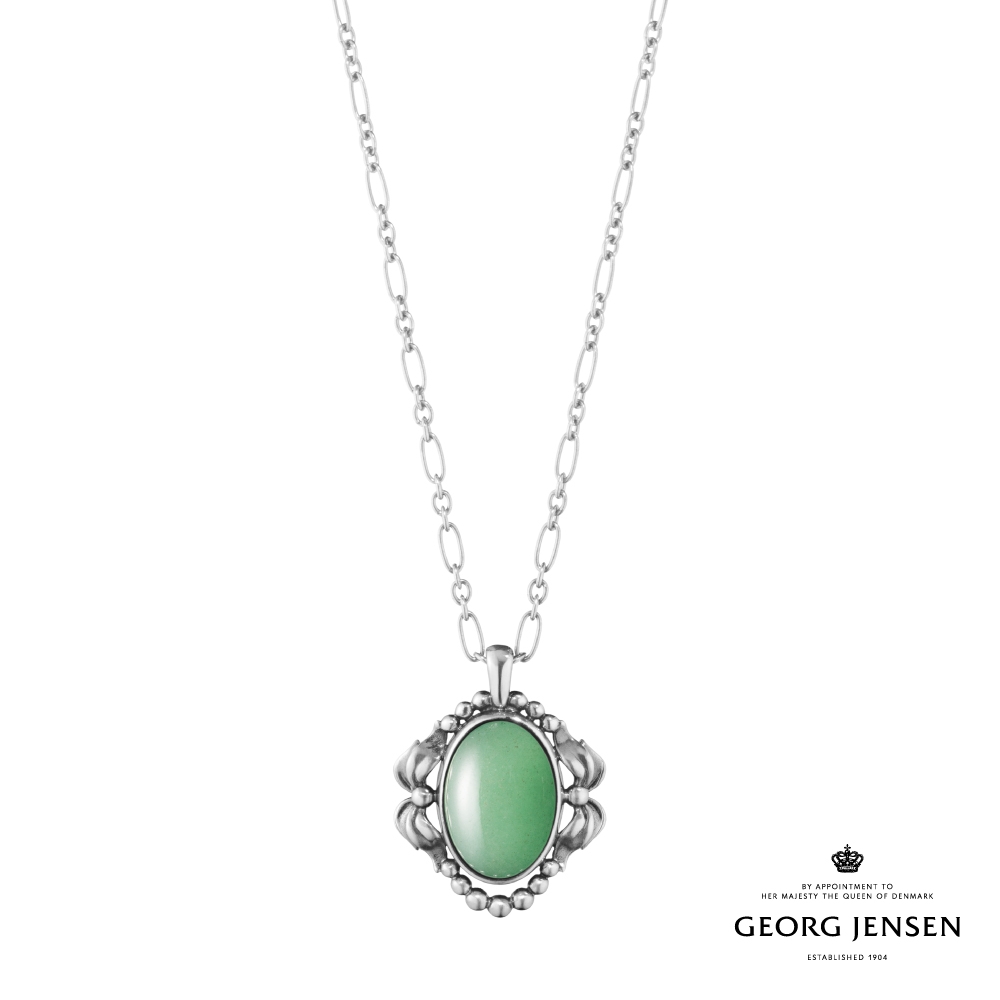 Georg Jensen 喬治傑生 HERITAGE 2022年度紀念純銀綠東陵玉鍊墜