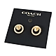 COACH 鏤空圓圈水鑽針式耳環-金色 product thumbnail 1