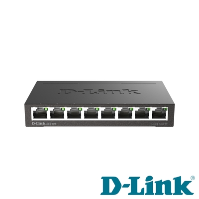 D-Link 友訊DGS-108(E) 8port Switch 8埠Gigabit 台灣製造專業級鋼