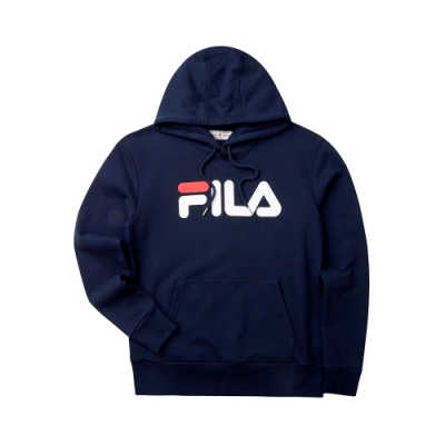 FILA #LINEA ITALIA 長袖連帽T恤-丈青 1TET-5410-NV