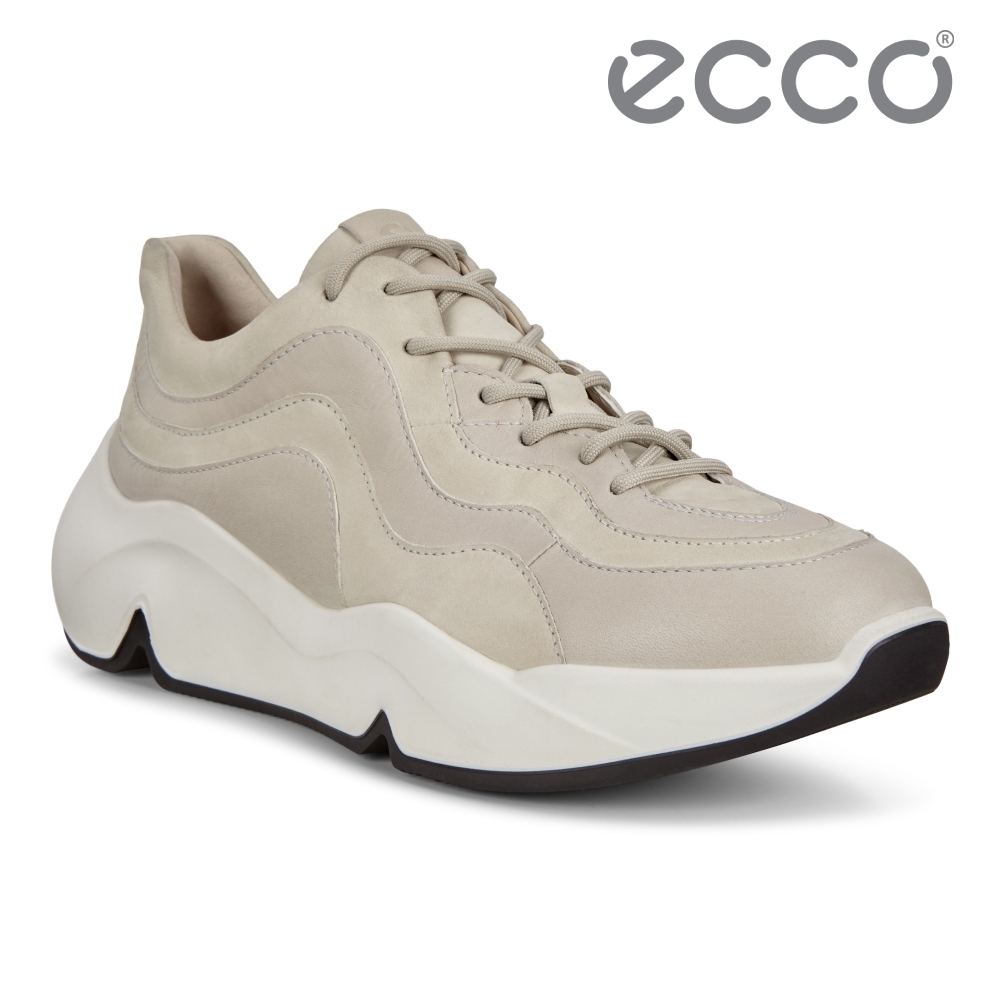 ECCO CHUNKY SNEAKER W 潮趣簡約輕量單色休閒運動鞋 女鞋 砂礫色