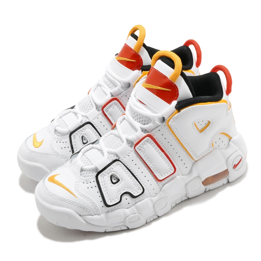 Nike 休閒鞋 Air More Uptempo 童鞋 經典款 大AIR 復刻 氣墊 避震 中童 白 黃 DD9286100