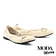 平底鞋 MODA MODAY  簡約雙圓釦全真皮方圓楦平底鞋－白 product thumbnail 1